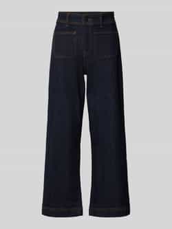 Opus Wide leg jeans met contrastnaden model 'Macona'