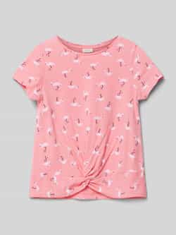 S.Oliver T-shirt met all over print roze Meisjes Katoen Ronde hals All over print 128 134