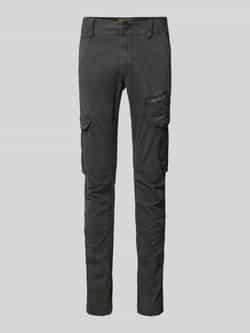 PME Legend Slim fit cargobroek met labeldetail model 'NORDROP'