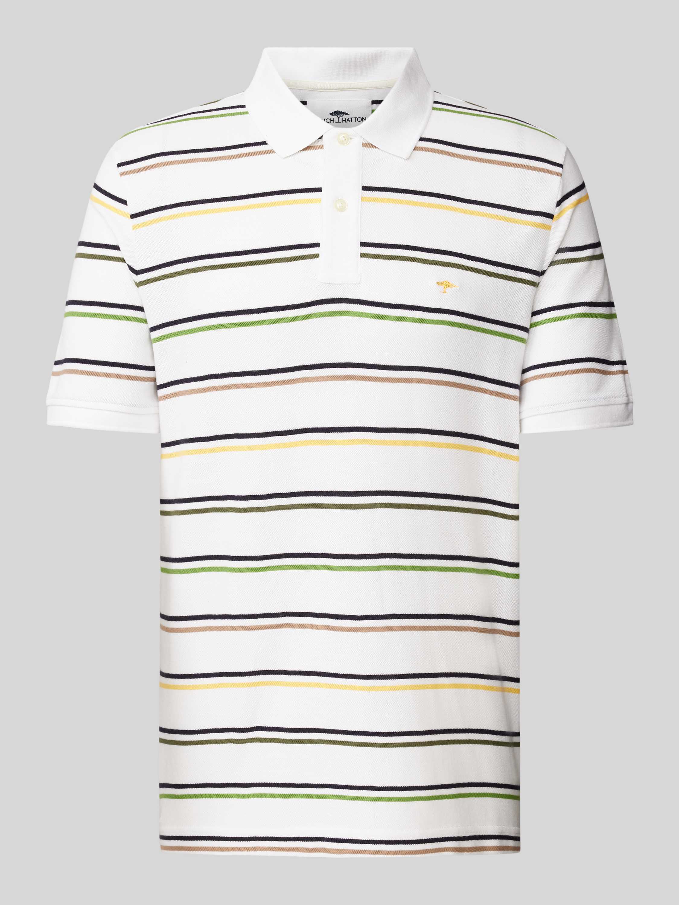 FYNCH-HATTON Poloshirt met streepmotief regular fit