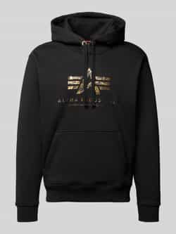 Alpha industries Hoodie met logo en kangoeroezak