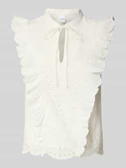 YAS Blousetop met broderie anglaise model 'LUMA'