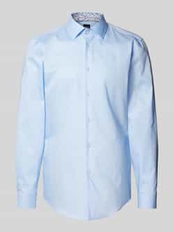 Boss Slim fit zakelijk overhemd met kentkraag model 'Hank'
