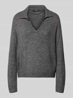 Vero Moda Regular fit gebreide pullover met overhemdkraag model 'LEFILE'