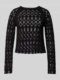 Vero Moda Regular fit gebreide pullover van ajourtricot model 'NEW FABIENNE'