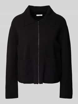 Tom Tailor Regular fit gebreid jack met opgestikte zakken en ritssluiting