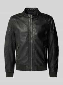 Gipsy Leren jack met opstaande kraag model 'Goran'