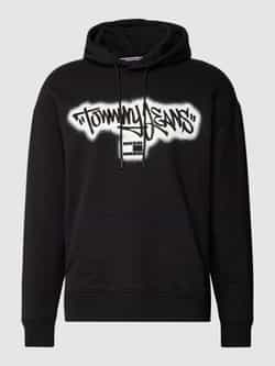 Tommy Hilfiger Graffiti Hoodie Lichtgewicht Sweatshirt Zwart Black Heren