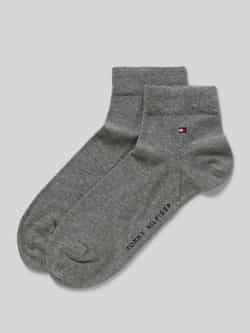 Tommy Hilfiger Sneakersokken met labeldetail in een set van 2 paar model '2ER QUARTER'
