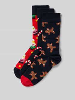 Happy Socks Sokken met motiefdetails in een set van 3 paar