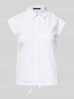Zero Blousetop in effen design met blinde knoopsluiting