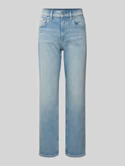 Calvin Klein Jeans Straight fit high waist jeans met labeldetail