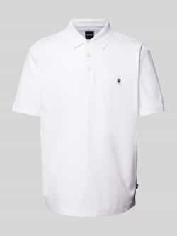 Boss Slim fit poloshirt met labelpatch model 'Parris'