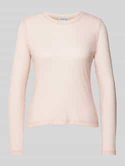 Jake*s Casual Shirt met lange mouwen en geribde ronde hals