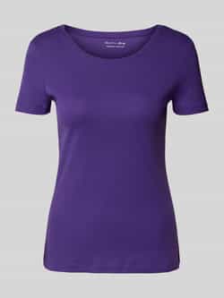 Christian Berg Woman T-shirt met geribde ronde hals