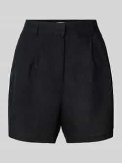 Gina Tricot Korte relaxed fit linnen broek met bandplooien