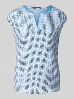 Comma Blouseshirt van viscosemix met tuniekkraag