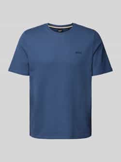 Boss Waffle T-Shirt Blue- Heren Blue