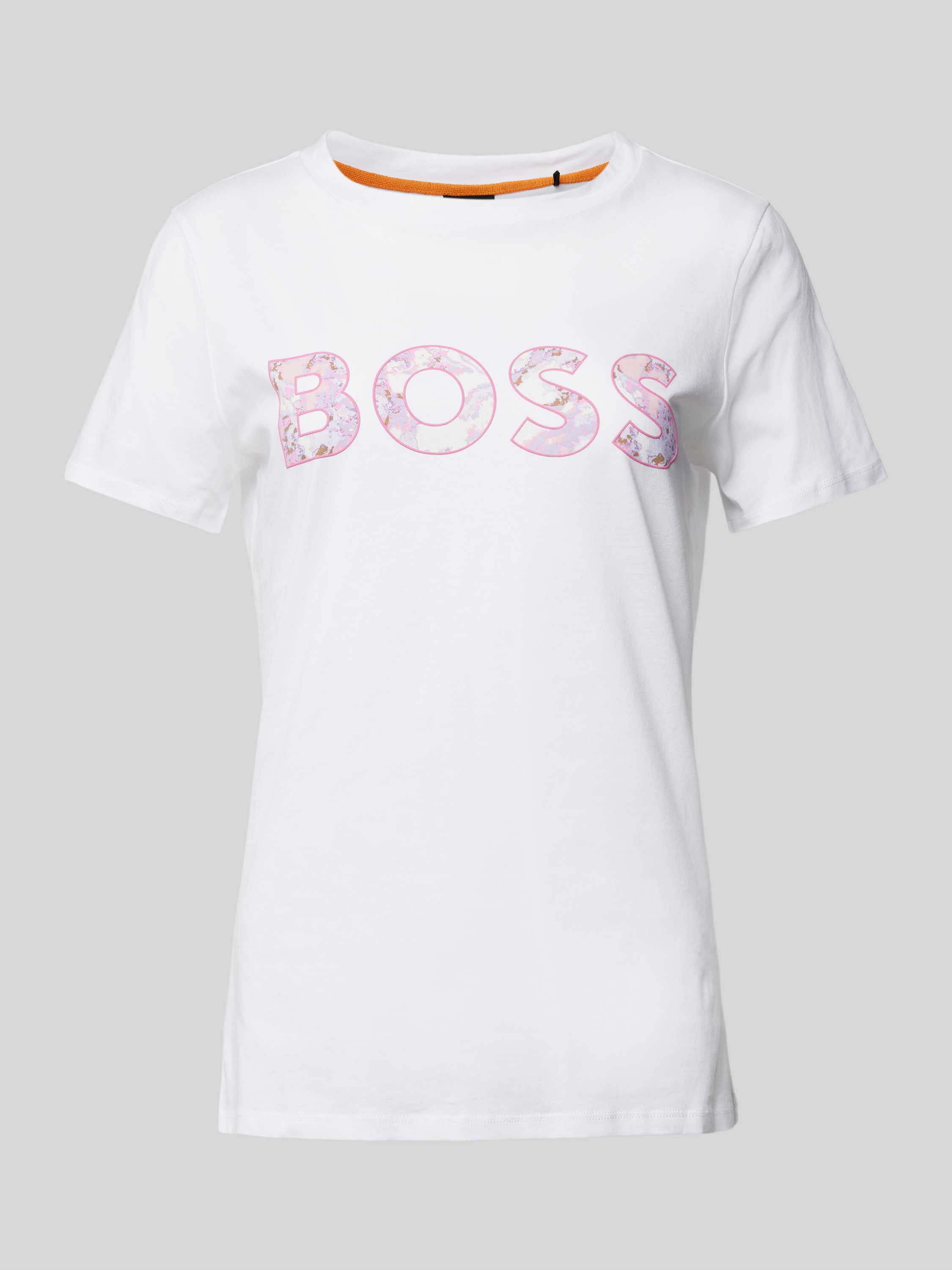 Boss Orange T-shirt met labelprint model 'Elogo'