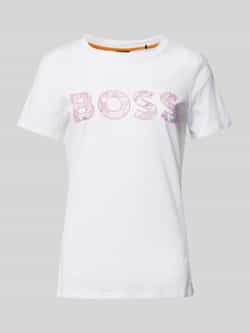 Boss Orange T-shirt met labelprint model 'Elogo'