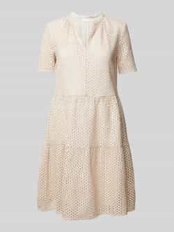Jake*s Collection Knielange jurk met broderie anglaise
