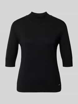 MORE & MORE Gebreid shirt met ronde hals en 1 2-mouwen