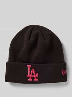 New era Beanie met labeldetail