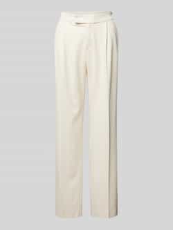 ROSNER Wide leg stoffen broek met band en persplooien model 'Mara'