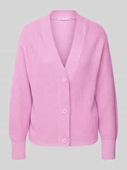 Tom Tailor Denim Comfort fit gebreid jack met geribde knoopsluiting