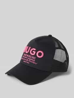 Hugo Blue Baseballpet met labeldetail model 'Merk'