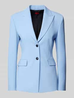 Hugo Boss Getailleerde blazer met schone revers Blue Dames