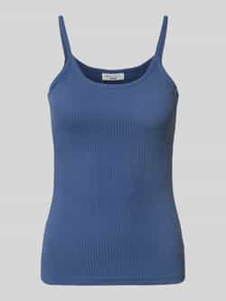 Marc O'Polo DENIM Top met bandjes in riblook met labeldetail