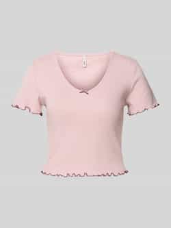 Only Slim fit T-shirt van katoenmix model 'CARLOTTA'