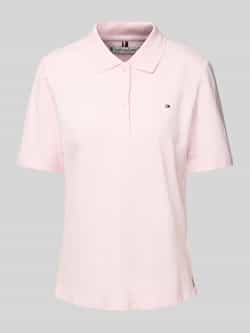 Tommy Hilfiger Poloshirt 1985 Regular Fit Pique Premium Polo met logo-borduursel met zijsplitten