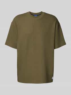 Hugo Blue T-shirt met ronde hals en labeldetail