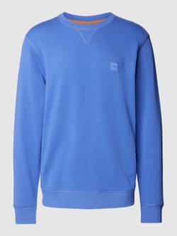 Hugo Boss Blauwe Sweatshirt met Lange Mouwen Geborduurd Logo Blue Heren