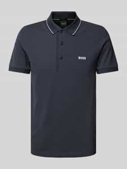 BOSS Green Regular fit poloshirt met labelstitching model 'Paule'
