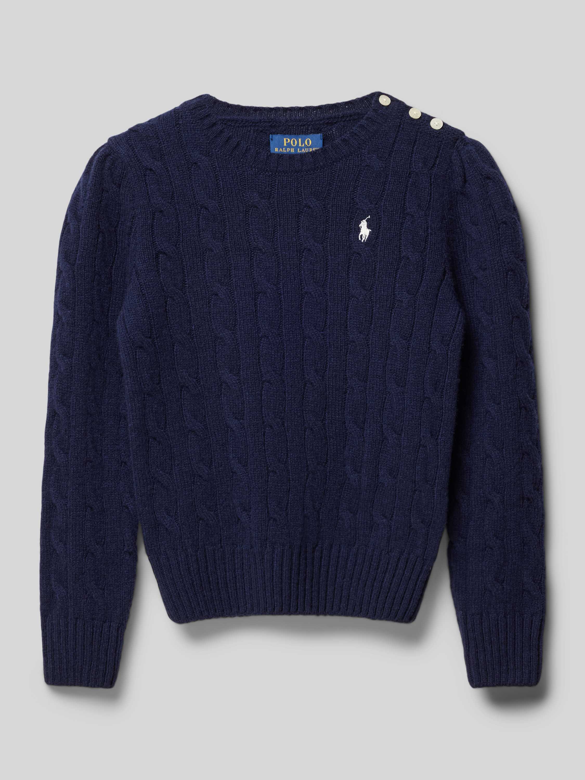 Polo Ralph Lauren Kids Wollen pullover met kabelpatroon model 'CABLE'