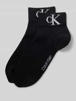 Calvin Klein Jeans Korte sokken CKJ WOMEN QUARTER 2P MONOGRAM (2 paar 2 paar)