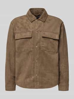 Only & Sons Regular fit jack in suèdelook met klepzakken op de borst model 'RAVI'