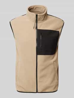 Blend Fleecegilet met opstaande kraag