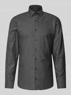 Eterna Slim fit zakelijk overhemd met effen structuur
