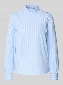 Rich & Royal Regular fit blouse van katoenmix met opstaande kraag