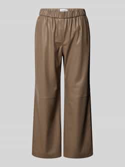 Comma Bootcut-broek in leerlook