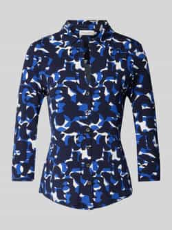 Marc O'Polo Regular fit shirt met 3 4-mouwen en flapkraag