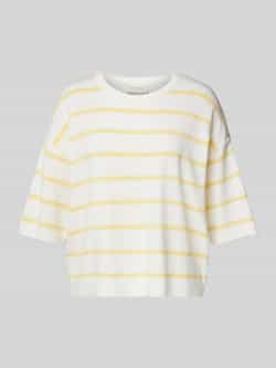 MSCH Copenhagen Gebreid shirt met extra brede schouders en ronde hals