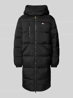 Tommy Jeans Regular fit gewatteerde lange jas met labelstitching model 'VAIL'