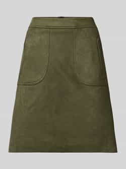MORE & MORE Knielange rok in leerlook