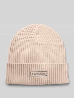 CK Calvin Klein Gebreide muts met kasjmier en labelpatch