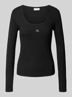 Calvin Klein Jeans Shirt met lange mouwen en labeldetail